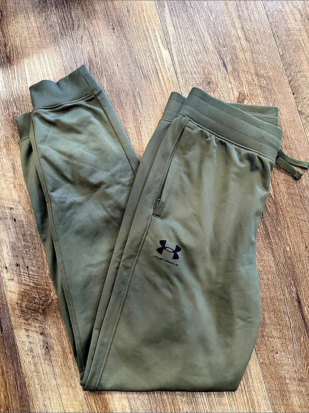 Boys Under Armour Storm Armour Fleece Jogger Pants in Green Size Large NWT